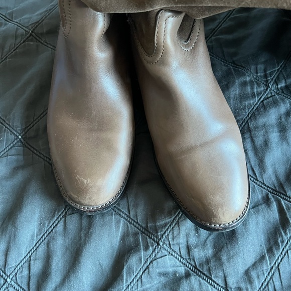 Tory Burch over the knee taupe Suede boots - Picture 4 of 6